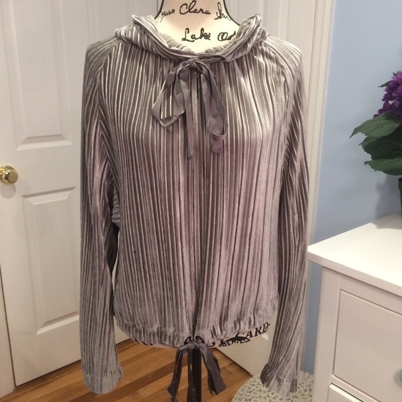 RACHEL Rachel Roy Tops - Rachel Roy Ribbed Velvet Hoodie NWT